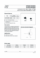 DataSheet STGD14NC60K pdf